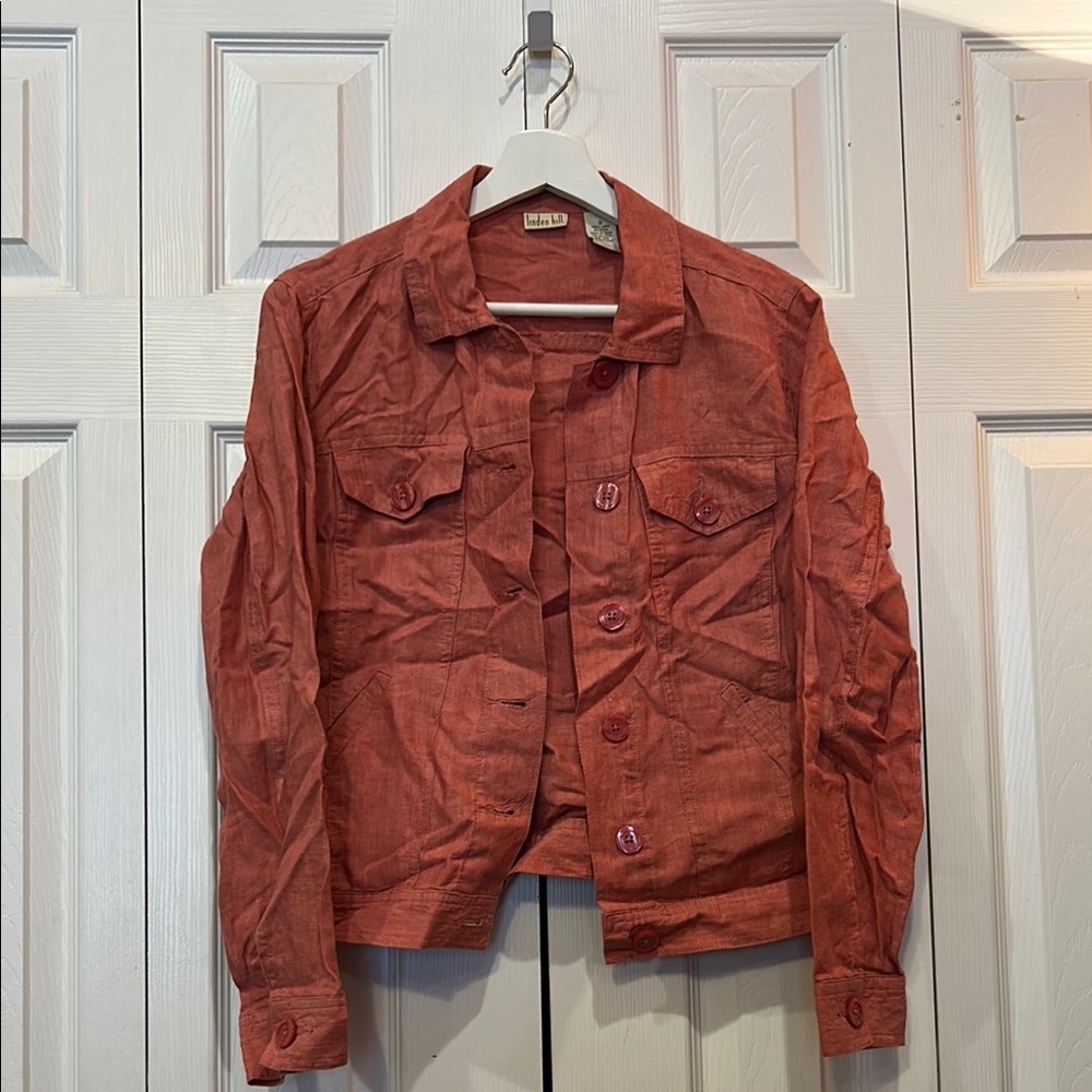 Vintage Linden Hill Linen Utility Jacket
